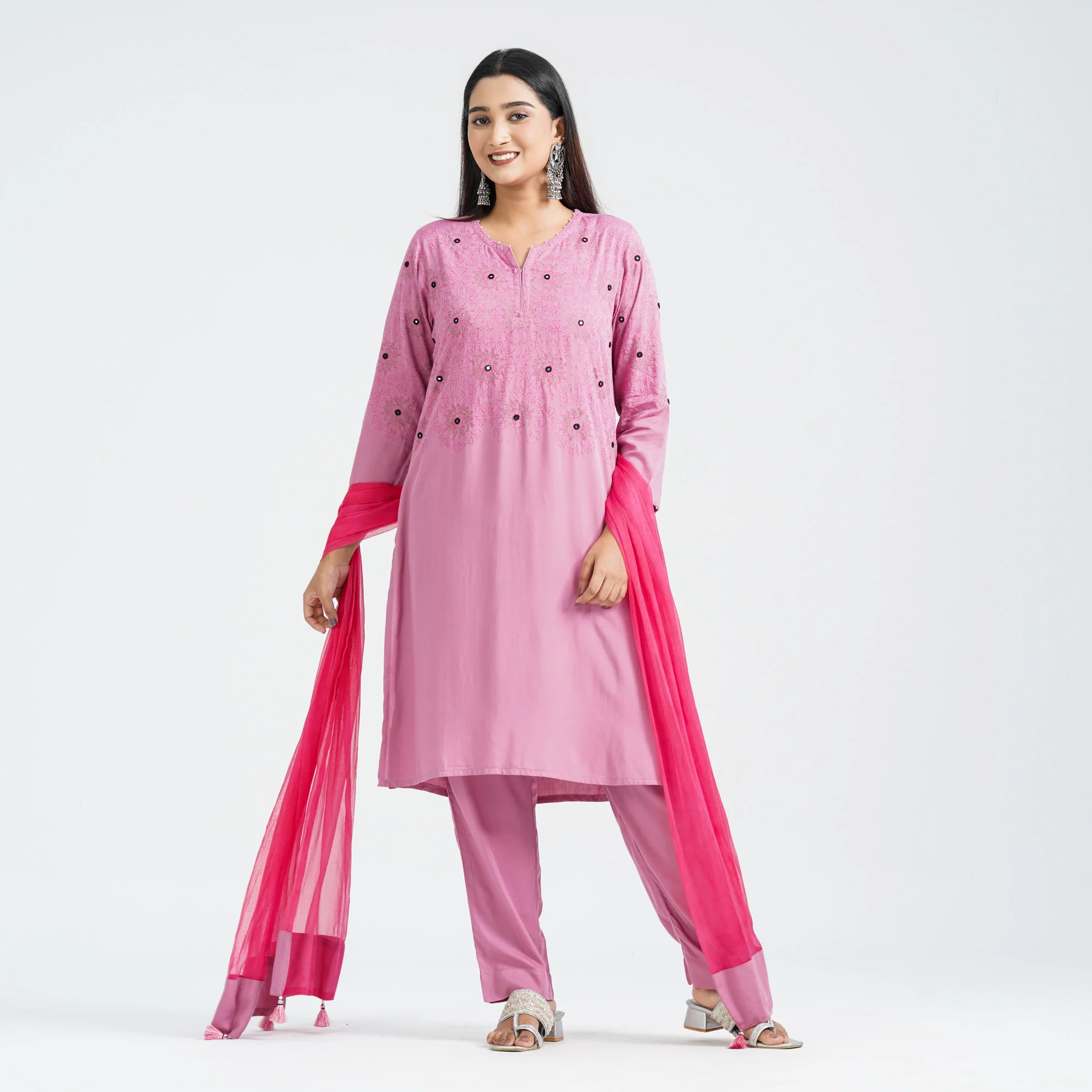 Women’s Floral Viscose Three Piece Set